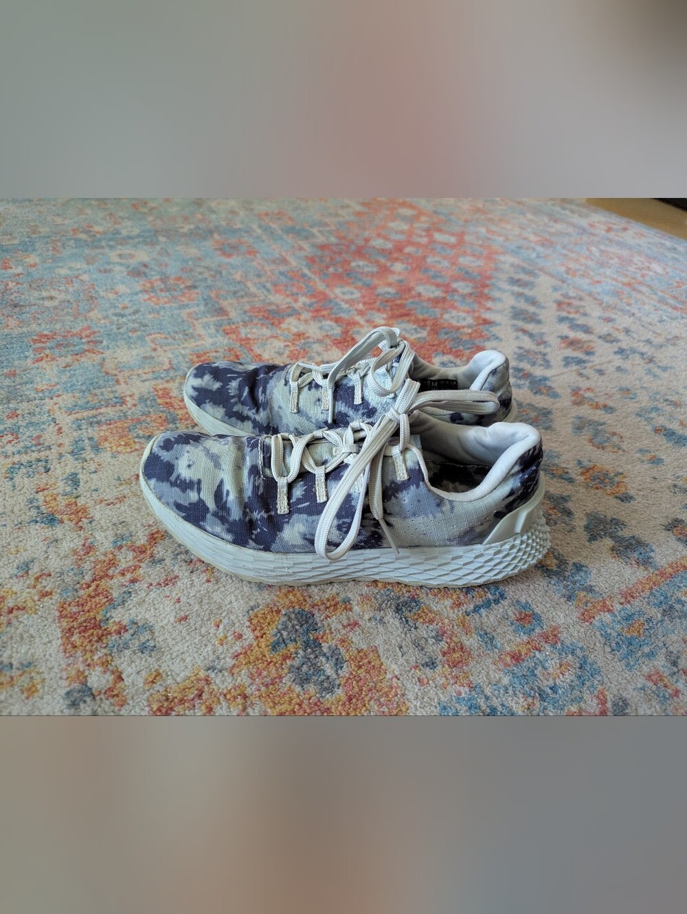 No Bull All Day Ripstop Runner Women’s 8 Light Blue Gray Tie Dye Shoes